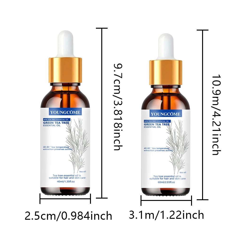 Tea Tree Essential Oil ,100% Pure Nature for Aromatherapy, Diffuser, Humidifier,  Woody, Relieving Stress，Massage Muscle