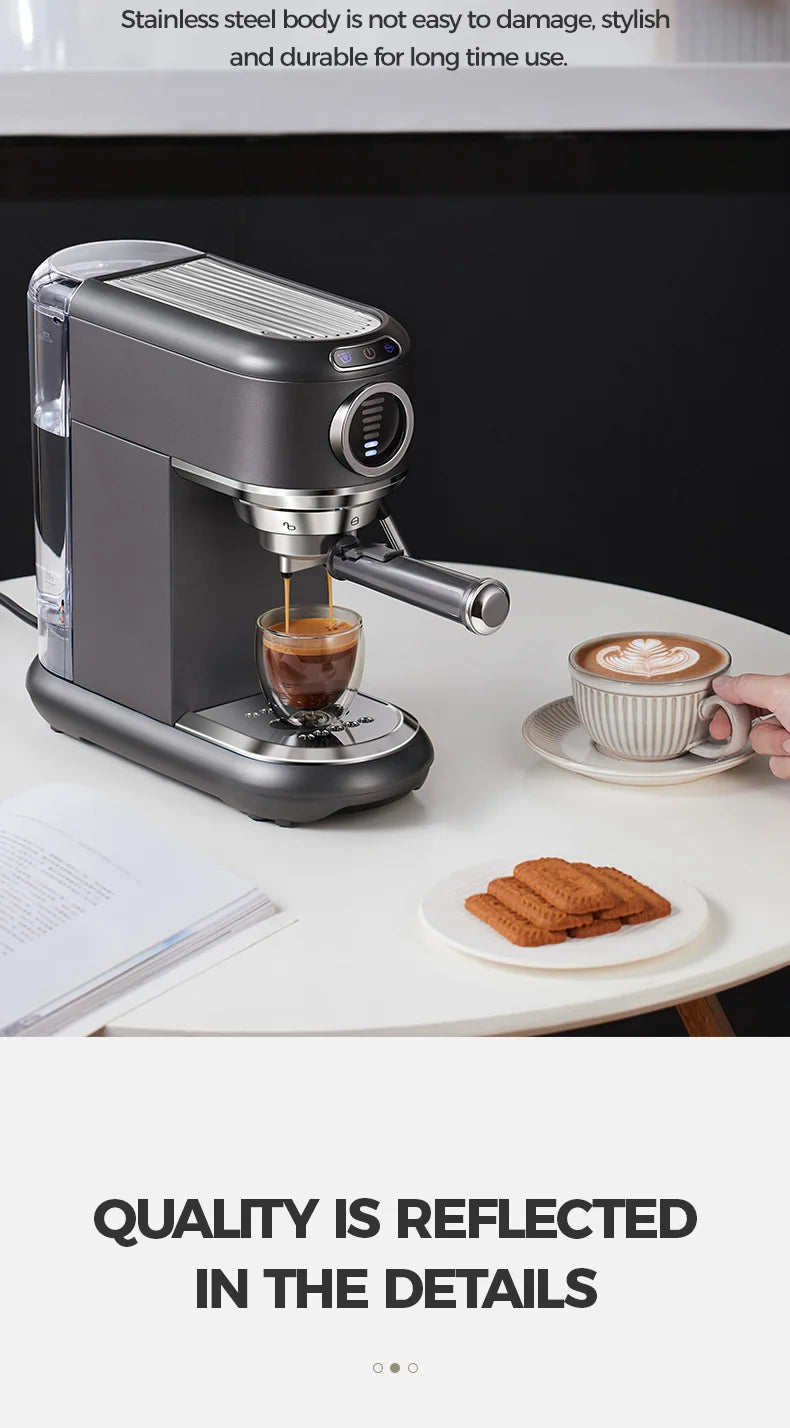 Cafelffe 4in1 Coffee Machine Dolce gusto Nes Capsule Espresso Maker ESE Pod Ground Gift for Lover,Dad,Mom Cafetera304 Cappuccino