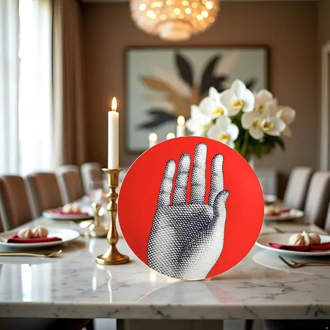 1 piece, red Italian style series - ceramic decorative panel, non food use, suitable for home, living room, holiday decoration