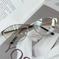 Women Stylish Hip Hop Sunglasses Men Unisex Outdoor Travel Fashion Metal Frame Goggle Shades Fashionable Street Sun Glasses