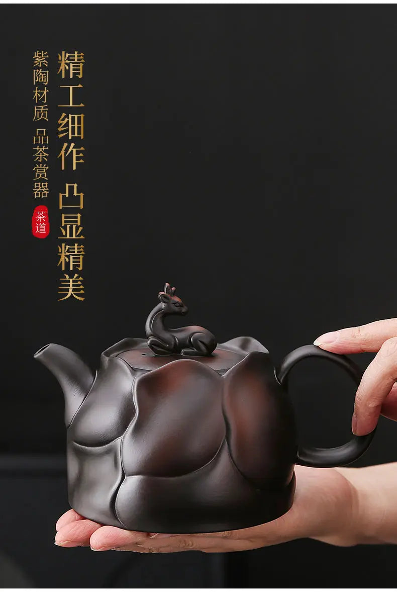Pottery pot all handmade along the way you pot home Chinese large capacity teapot retro large tea set