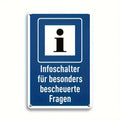 Funny German Infoschalter Metal Tin Sign 30x20cm, Retro Bar Wall Decor