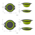 Silicone vegetable and fruit cleaning and drainage basket cleaning basket Folding water filter net Kitchen Gadgets