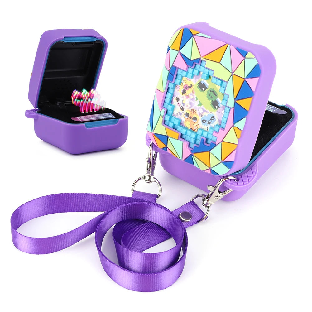 3D Cartoon Cute Silicone Carry Case for Bitzee Interactive Toy Digital Pet Washable Protective Cover Shockproof with Lanyard
