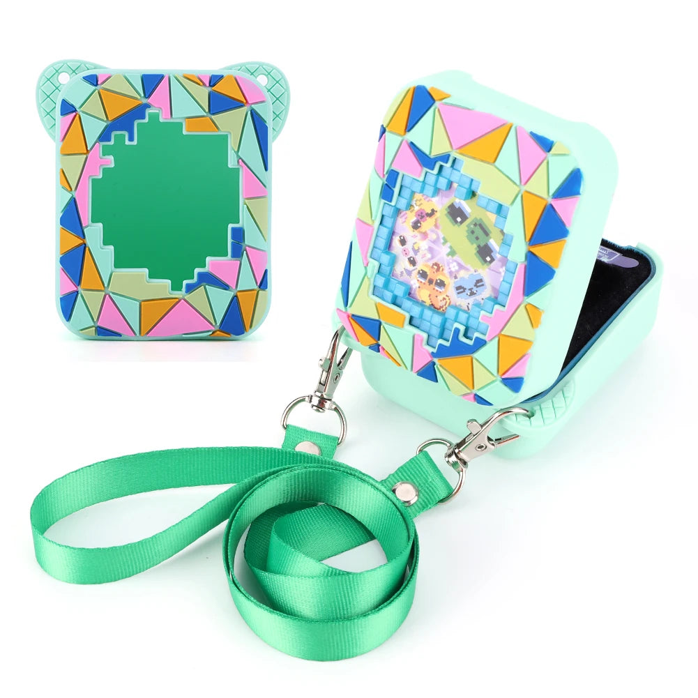 3D Cartoon Cute Silicone Carry Case for Bitzee Interactive Toy Digital Pet Washable Protective Cover Shockproof with Lanyard
