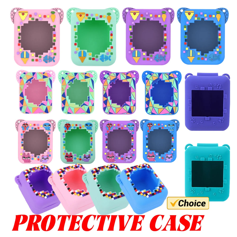 Silicone Protective Skin Sleeve with Lanyard Protective Storage Holder Shockproof for Bitzee Digital Pet Interactive Virtual Toy