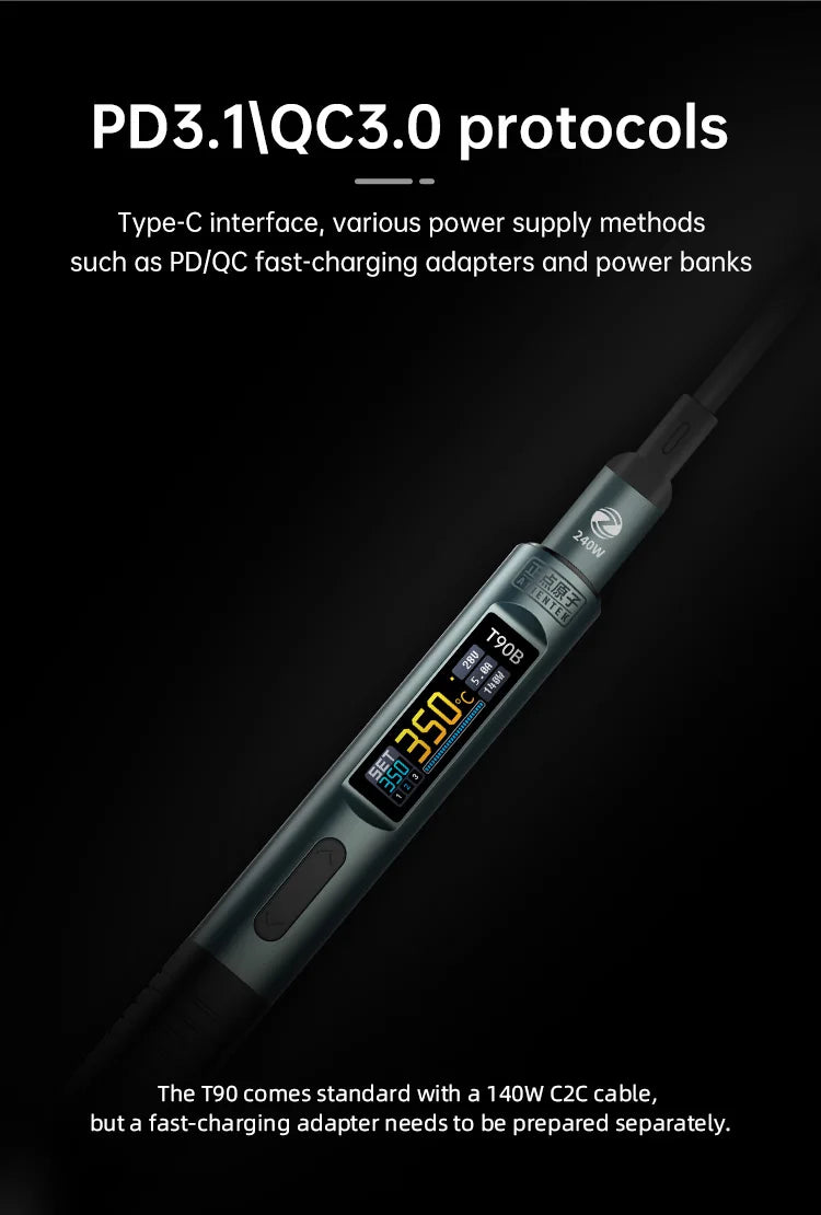 ALIENTEK T90B Soldering Iron T245/T210/T65 Series Optional T80 New Version Adjustable Temperature Welding Solder Tool
