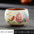 Vintage Purple Clay Tea Cup Chinese Traditional Arhat Cup Zisha Tea Set Accessories Ceramic Master Cup Travel Tea Bowl Teaware