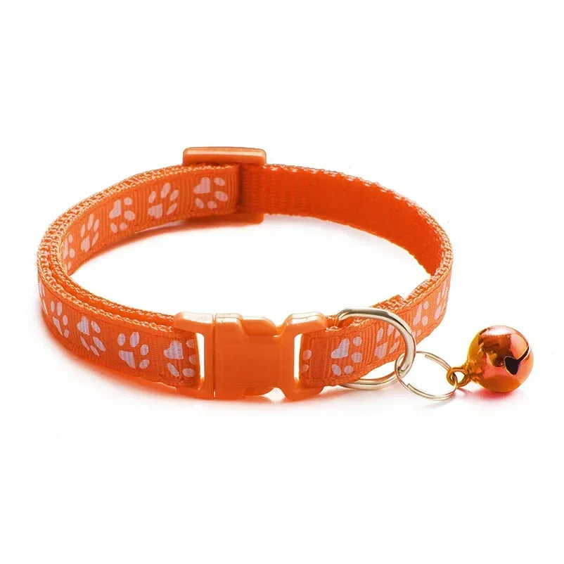 Fashion Pet Cats Collar Colorful Pattern Cute Bell Adjustable Collars for Cats Kitten DIY Ring Necklace Pet Accessories