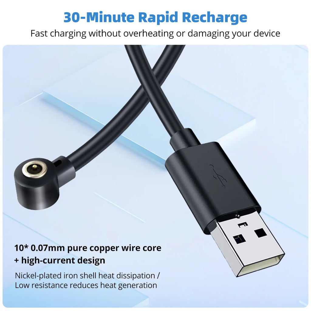 Smart Ring Charge Cable For Smart Ring Dock Connector USB Charging Cable Cord 4MM Magnetic Charger Power Adapter Wire for R02/09