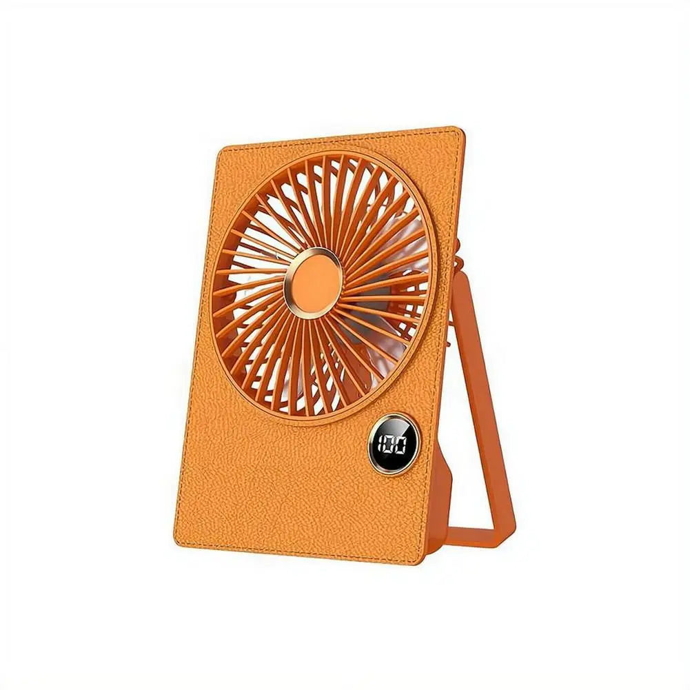 Portable Mini Desk Fan Office Wall Mounted Digital Display High Speed Brushless Motor Type-C Rechargeable Long Battery
