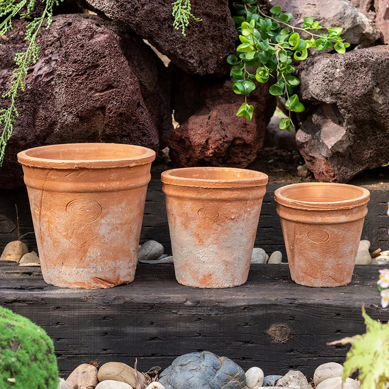 Red Clay Py Plant Pots Ancient Sle Garden Art Handmade Clay Pots Breathable Durable for Succulent Plants Home Decor