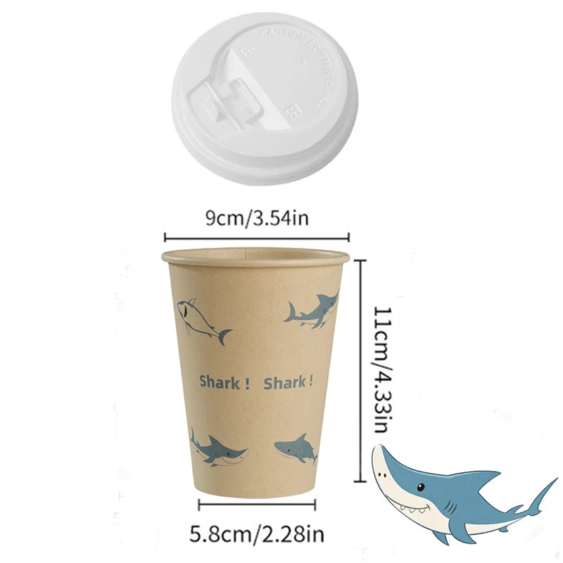 25/50Pack Disposable Paper Coffee Cups with Lids 12oz Bamboo Pulp To Go Drinking Paper Cups for Cold/Hot Drinks for Office Home