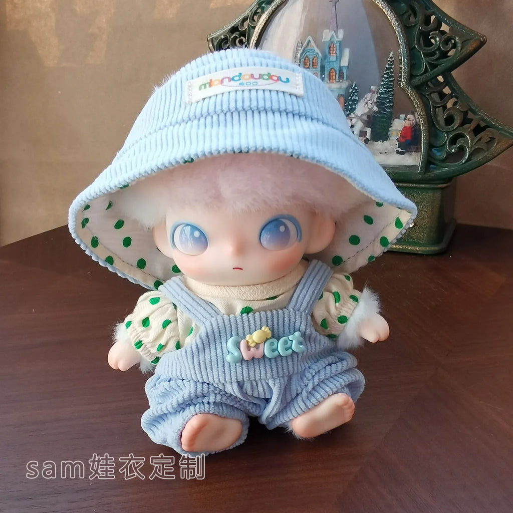For 15cm Labubu Clothes Pocket overalls Collection Labubu Outfit Accessories Labubu Clothes