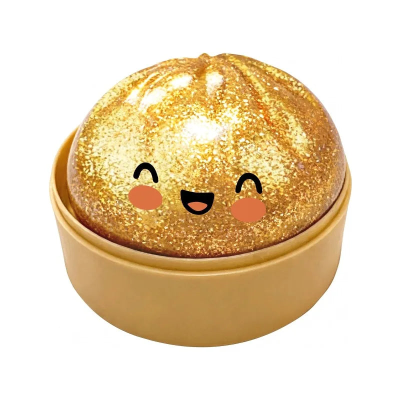 Glitter Dumpling Squishes Stress Balls 2026 Viral Fidget Toy Colorful Simulation Steamed Bun Decompression Toy for Anxiety