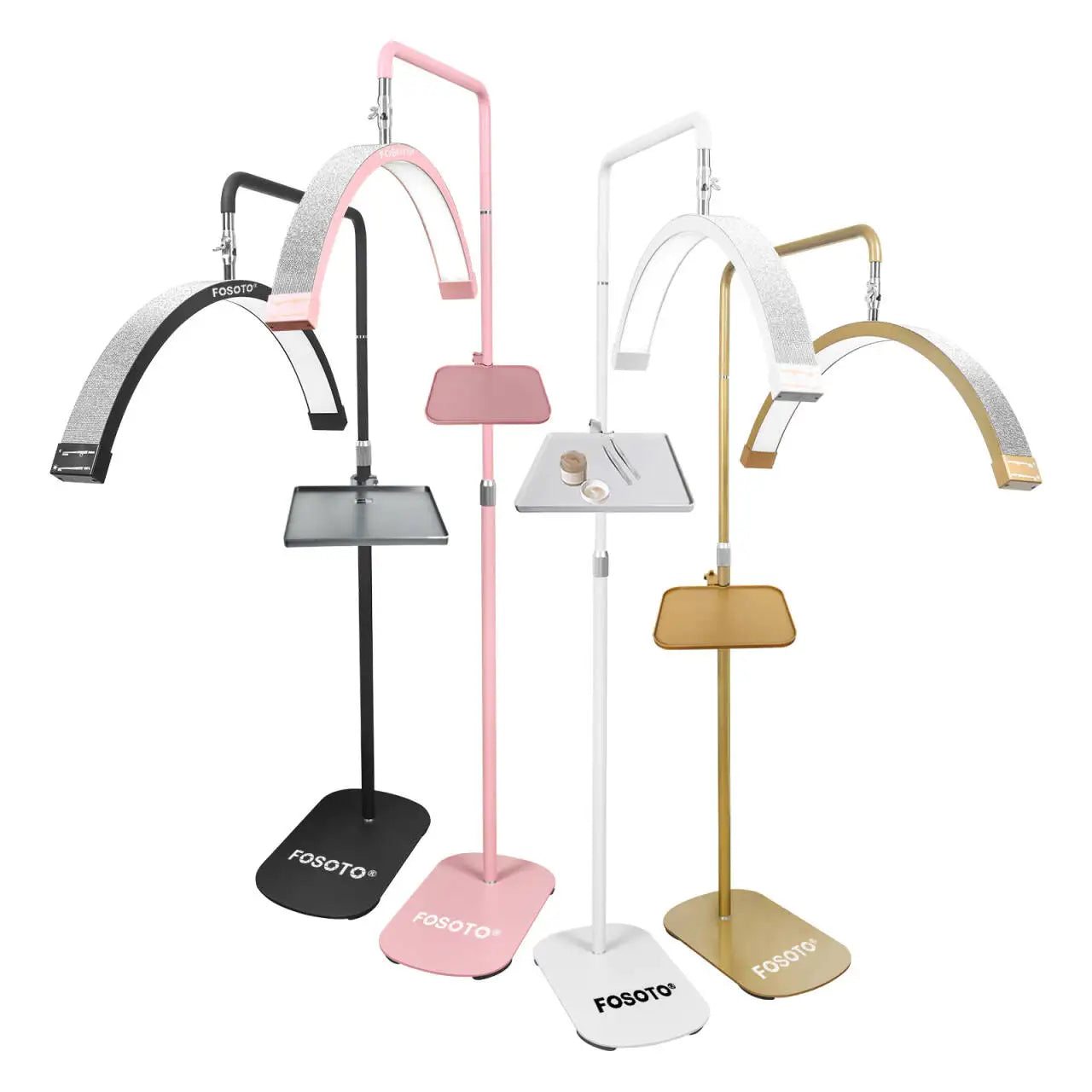 Oversea Warehouse Fast Delivery Floor LED Video Light Half-moon Shaped High Quality Fill Light For Beauty Salon Makeup