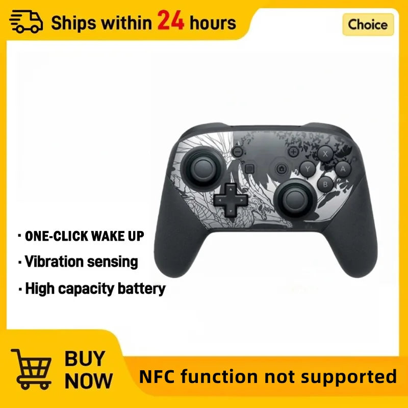 Wireless controller compatible with Switch/Switch Lite, designed as a game console remote gamepad.