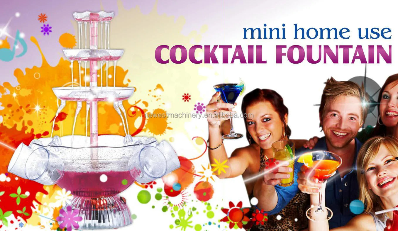Premium Electric Beverage Fountain Drink Fountain AS Decanter for Parties