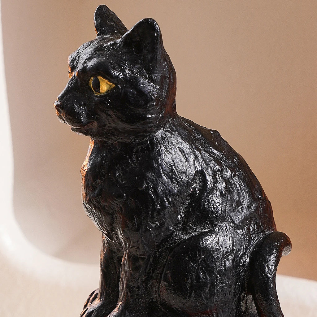 1PC,Halloween Decor Creative Black Cat squatting Shape Home decoration ornament