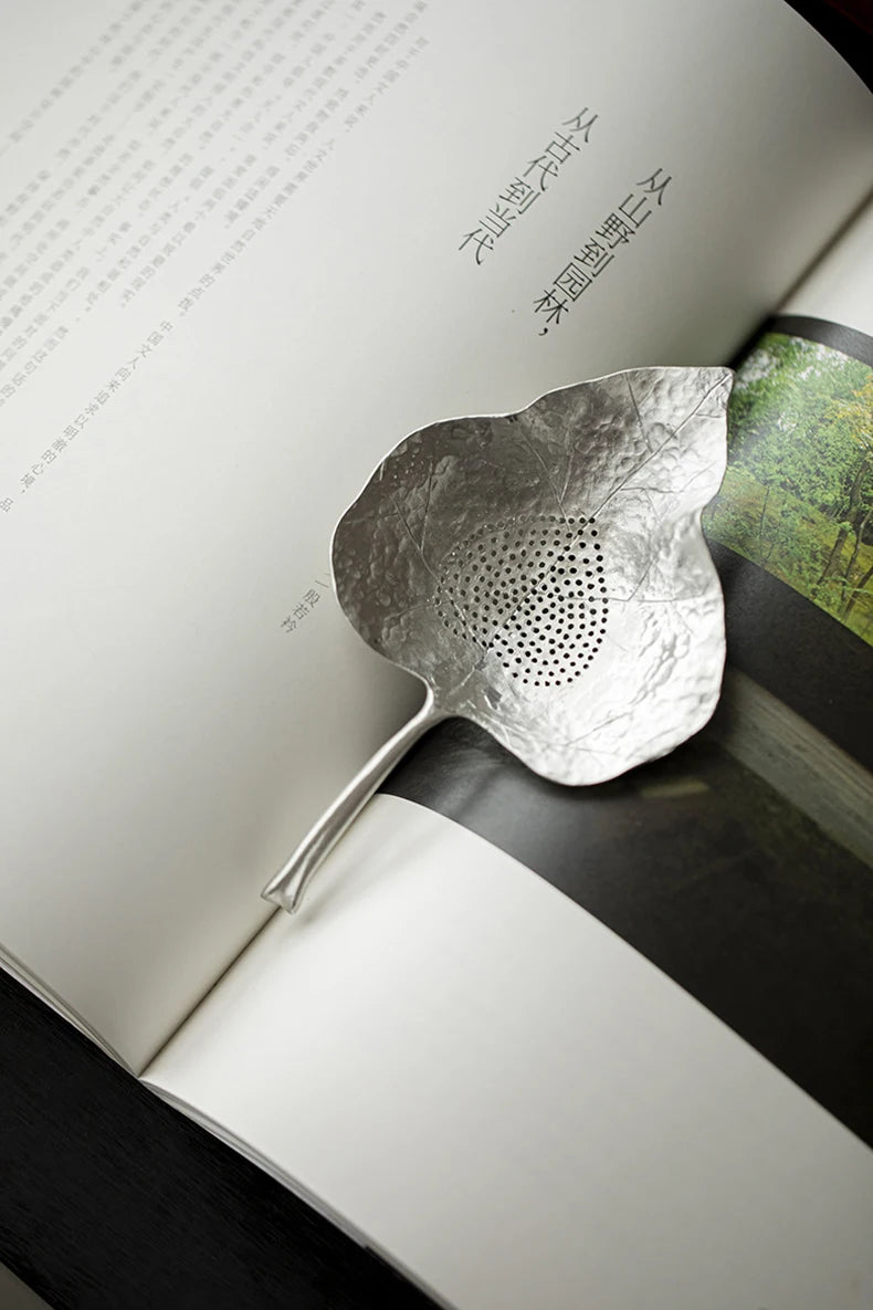 Silver Tea Leak Bodhi Leaves Pure Tin Material Creative Tea Filters Fair Cup Creative Leaves Tea Leak Teas Ceremony Accessories