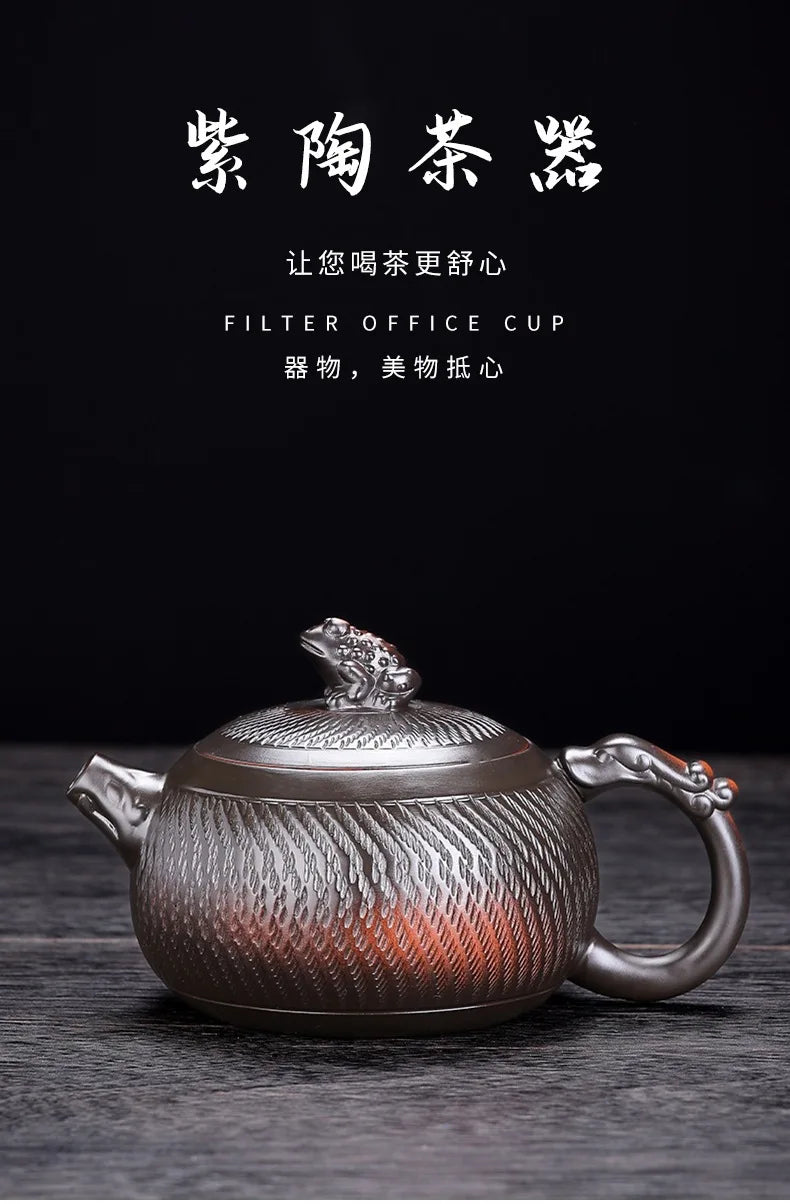 Household Xishi Pot Purple Pottery Pot Kung Fu Tea Set Large-capacity Purple Clay Pot Handmade Jumping Knife Craft