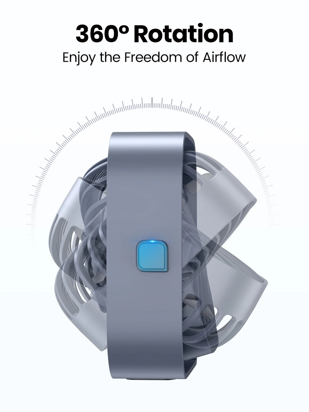 Portable Mini Fan USB Desk Fan Table Strong Airflow &Quiet Operation 3 Speed Wind 360°Rotatable Standing Fans for Room Home