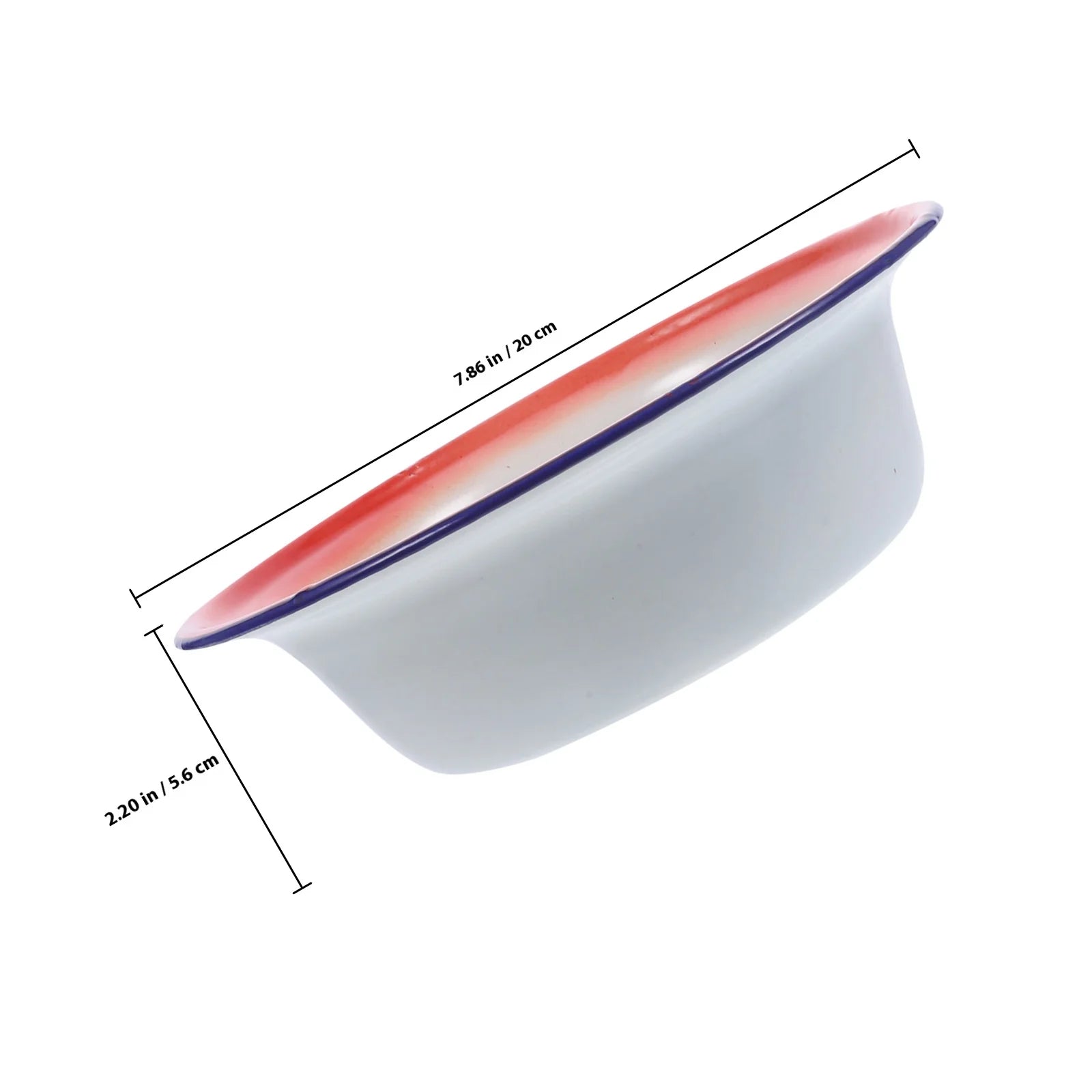5Pcs Enamelware Bowls Vintage Pattern Multi-Use Soup Salad Mixing Bowl Set for Household Camping Enamel Food Bowl