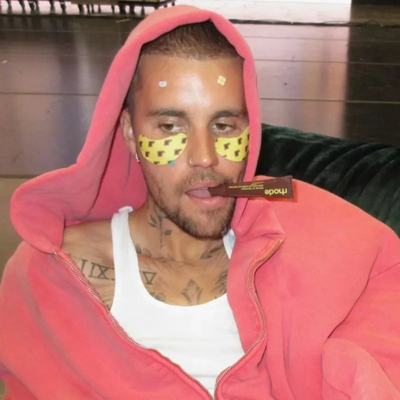 Rhode×The Biebers Limited Edition Lip Gloss Facial Pimple Patch Caffeine Cream Mask Banana Peel Eye Patch Moisturizing Treatment