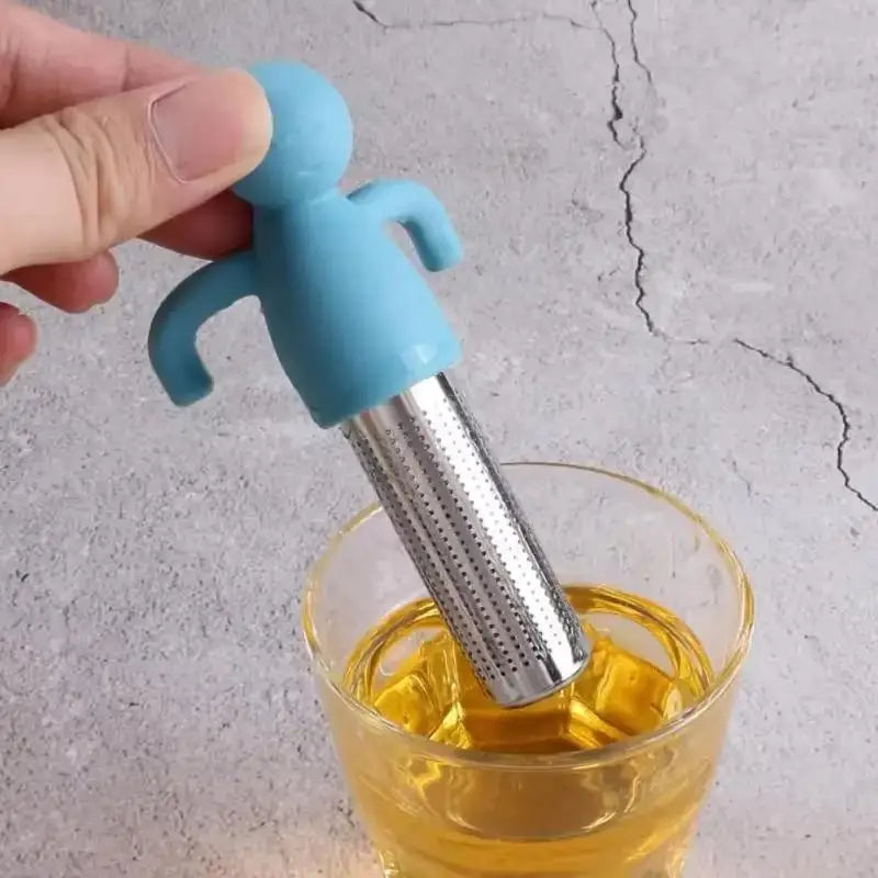 Tea Infuser Kitchen Home Use Reusable Tea Set Accessories Stainless Steel Creative Human-shaped