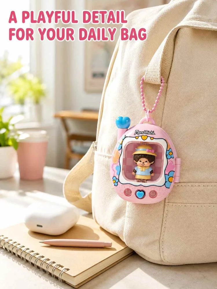 Monchhichi Led Light Up Keychain Cute Retro Y2K Bag Charm Tamagotchi Style Glowing Pendant Anime Gift For Teen Girls Backpacks