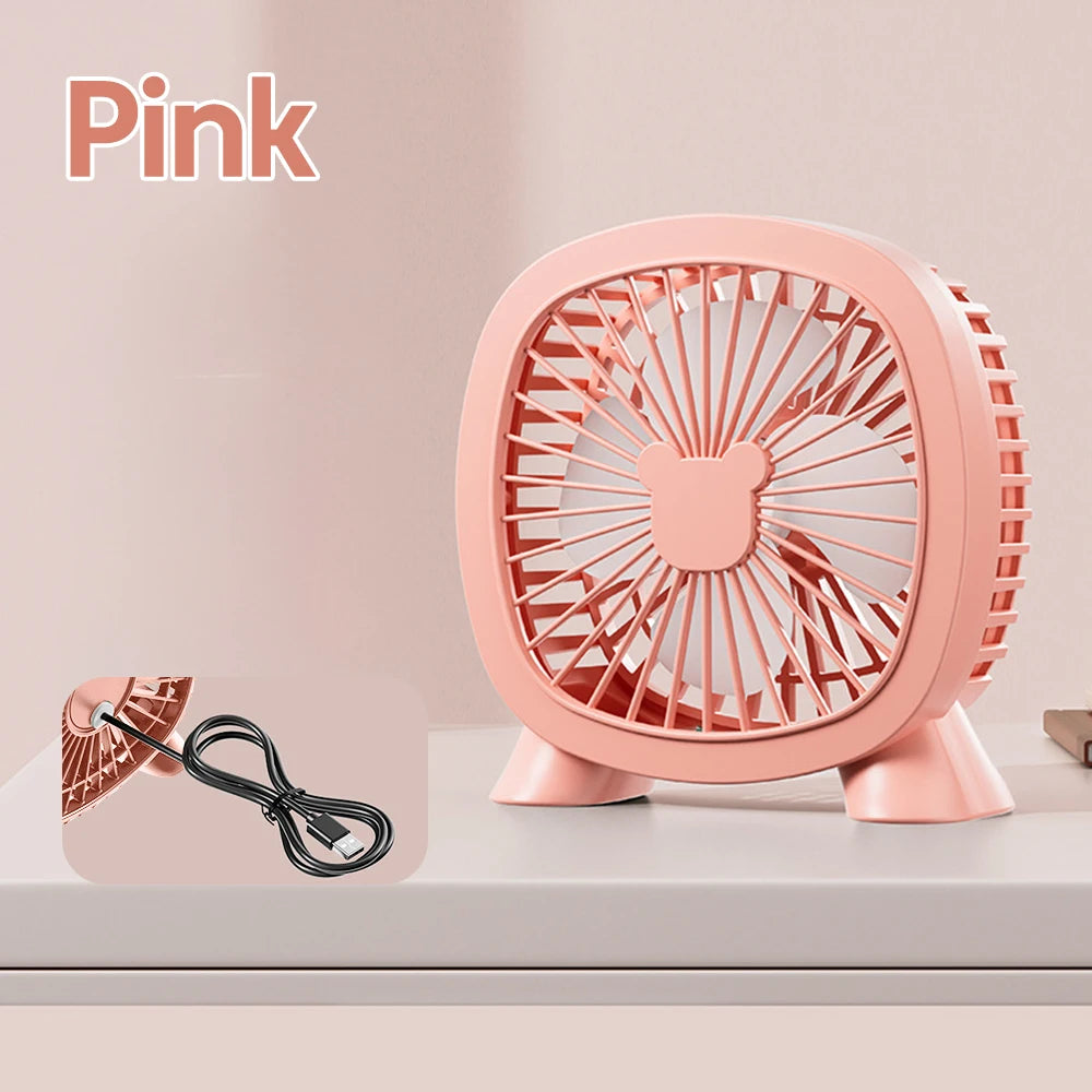 Mini Desktop Fan Portable With USB Direct Plug In Summer Gadget USB Small Fan For Home Desk Office School Outdoor Camping Travel
