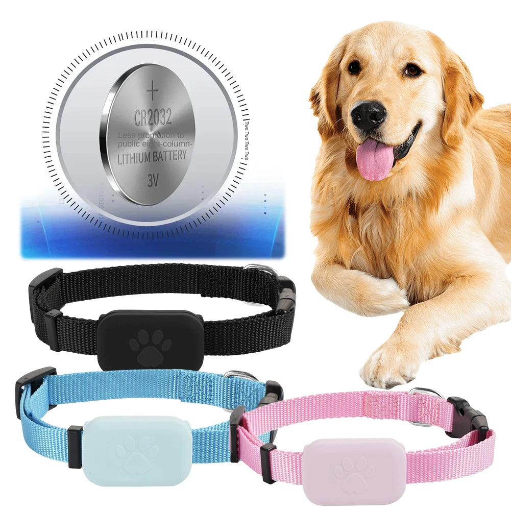 Pet GPS Tracker with Adjustable Collar Dog Tracker Smart Pet Locator Cat Tracker for Dogs and Cats