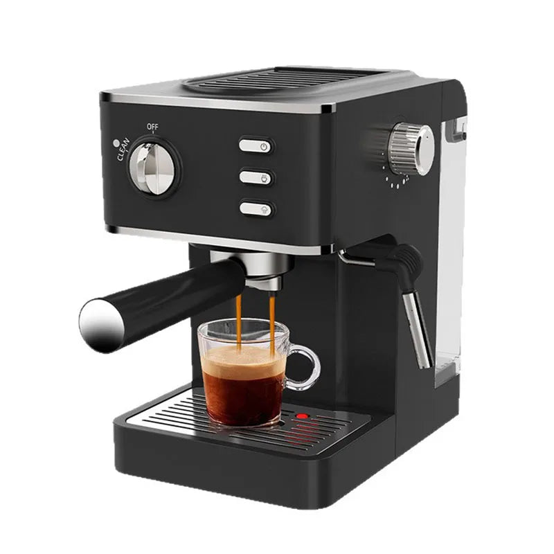 Home Semi-automatic Espresso Machine Small Coffee Machine With Knob Control Milk Frother Electric Coffee For Office
