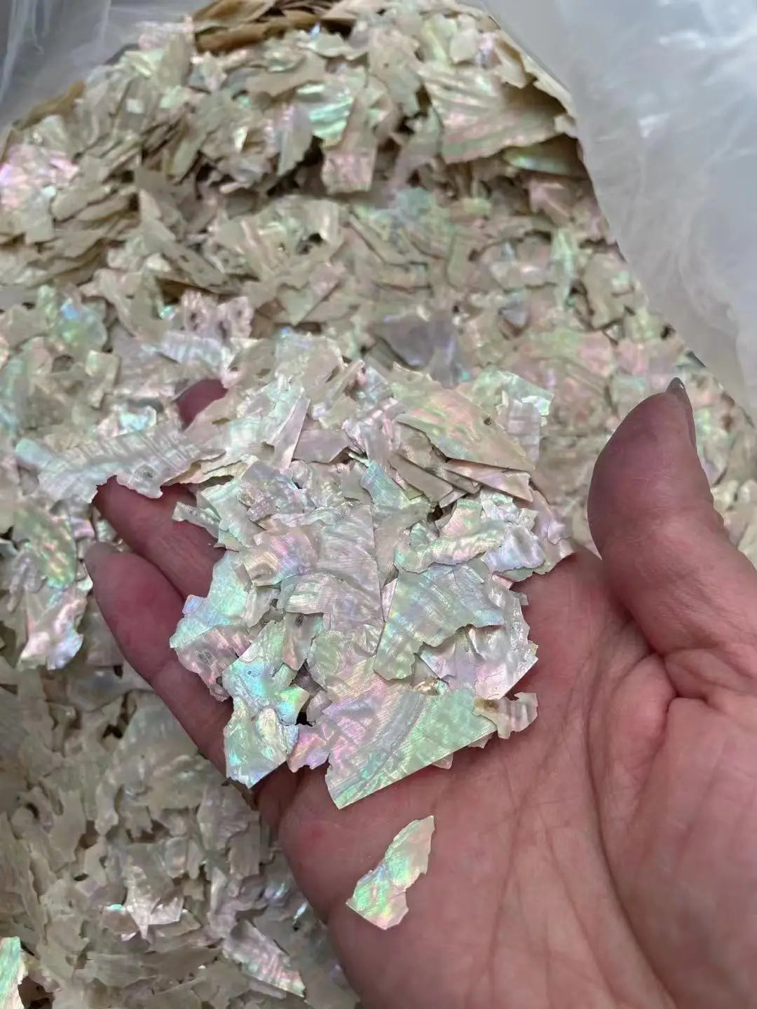 1 Bag Natural Abalone Seashell Nail Charms Gradient Ultra-thin Irregular Abalone Slices Nail Art Shell Design Fragment Flake #5g