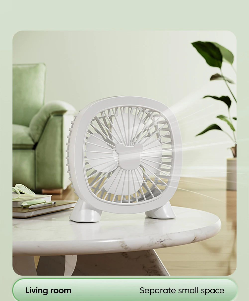 Mini Desktop Fan Portable With USB Direct Plug In Summer Gadget USB Small Fan For Home Desk Office School Outdoor Camping Travel