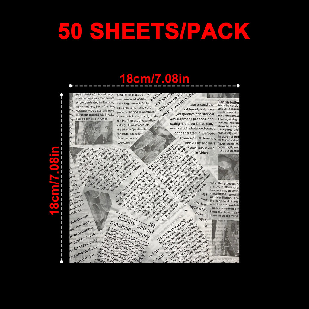 Wax Paper Sheets Grease Resistant Tray Basket Liners Newsprint Paper Water and Grease Proof Sandwich Wrapping Paper for Food