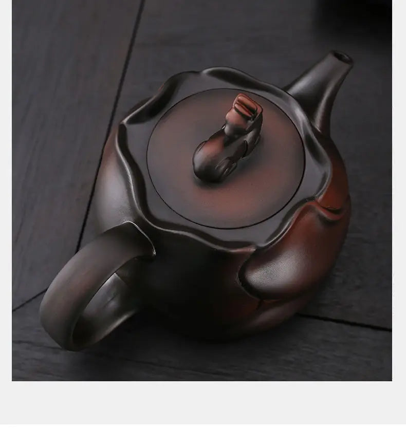 Pottery pot all handmade along the way you pot home Chinese large capacity teapot retro large tea set