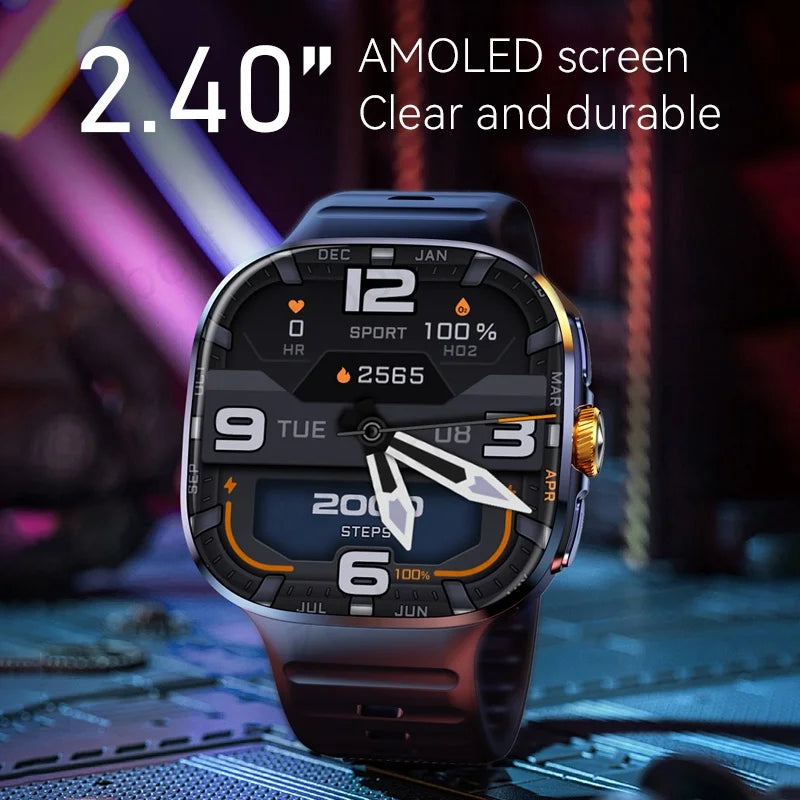 Global Version 5G Smartwatch 2.4 inch Amoled Screen insert Sim Card GPS WIFI 190° Rotating Camera Game Android 10.0 Smart Watch