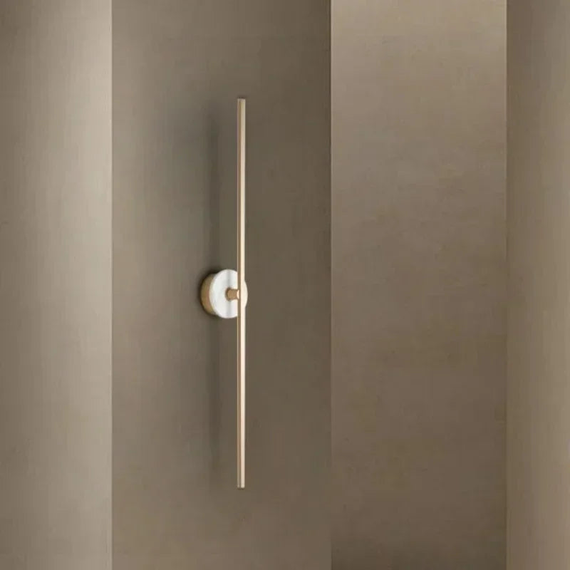 Natural Marble Wall Lamp Minimalist Brass Line Lighting Room Decor For Parlor Dining Room Bedroom Aisle Hotel Gold Dropshipping