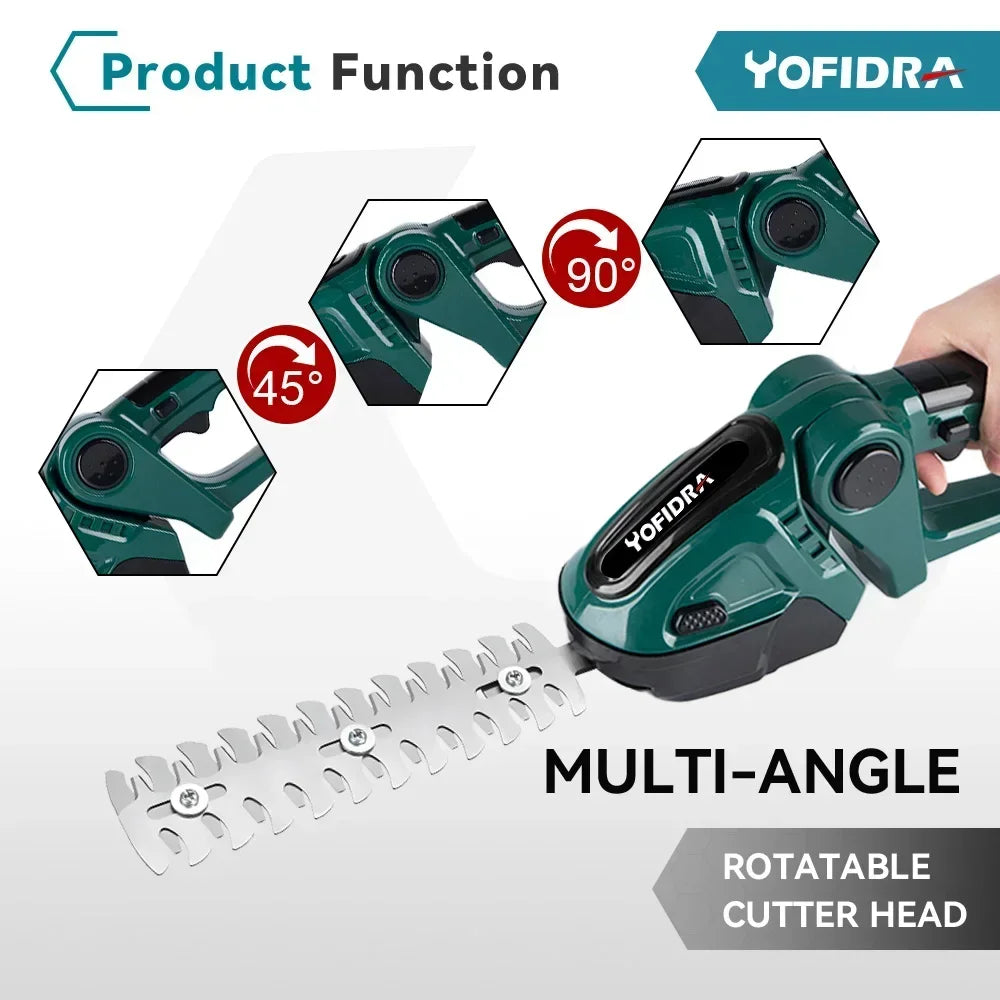 2in1 Electric Hedge Trimmer 20000rpm Household Lawn Mower Garden Scissors Grass Power Tool For Makita 18V Battery Pin