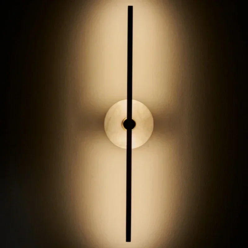 Natural Marble Wall Lamp Minimalist Brass Line Lighting Room Decor For Parlor Dining Room Bedroom Aisle Hotel Gold Dropshipping