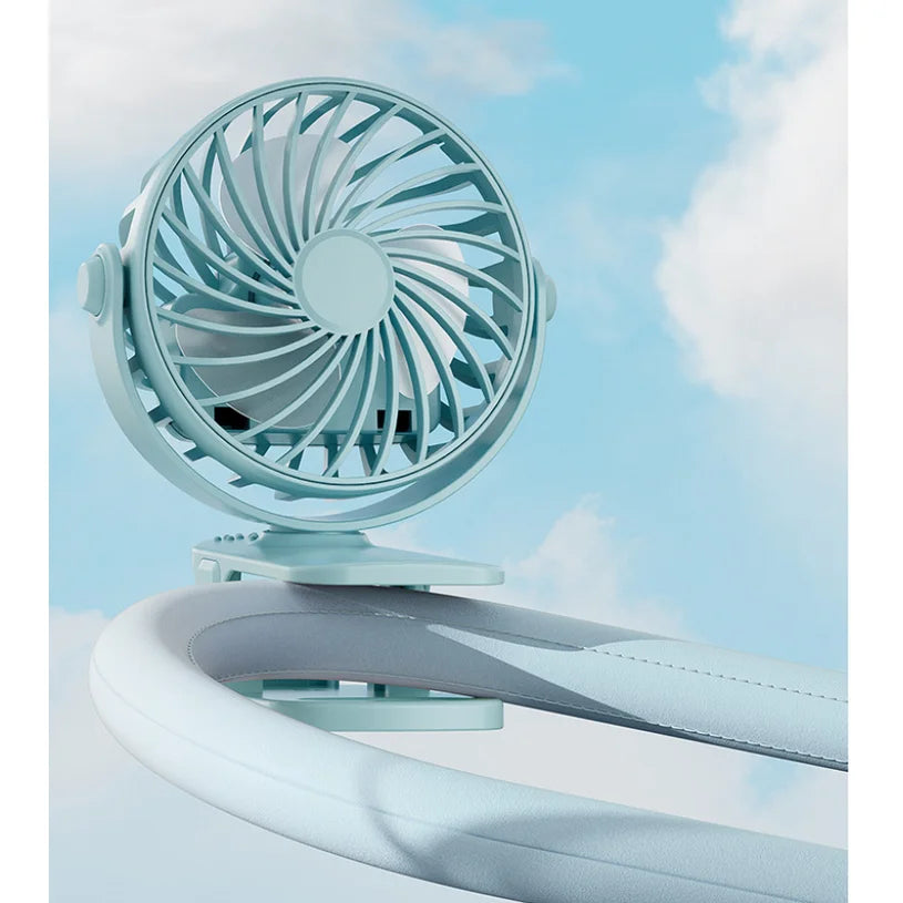 USB Rechargeable Table Fan Clip-on Type Portable Mini Desk Fan Hanging Clip Fan Night Light Air Cooler Outdoor Fans