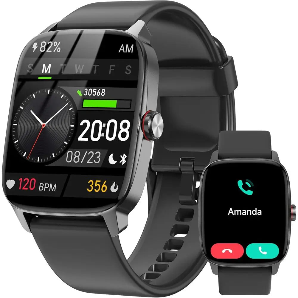 Smart Watch or Men & Women with Bluetooth Calling, 1.85" Touchsn itn, Heart Rate & Sleep Monitor, 100+ Sports es, IP68 Waterproo