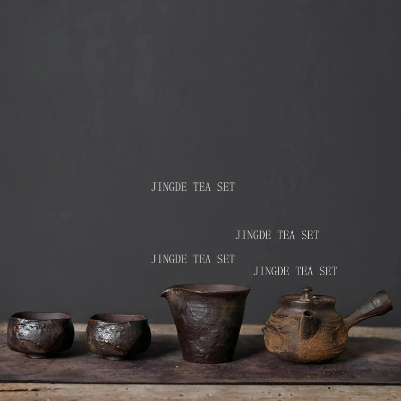 Japanese Wabi Sabi Style Rough Pottery Handmade Tea Cup Creative Retro Tea Cup Pu Erh Tea Cup
