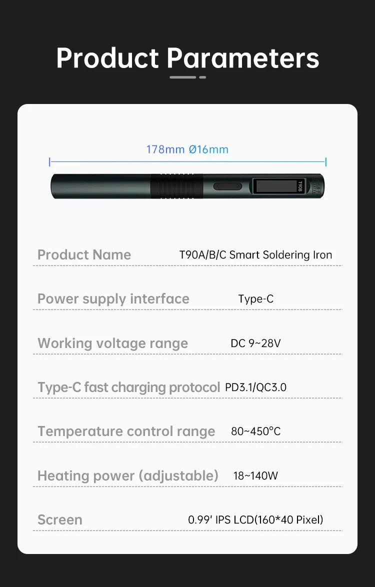 ALIENTEK T90B Soldering Iron T245/T210/T65 Series Optional T80 New Version Adjustable Temperature Welding Solder Tool
