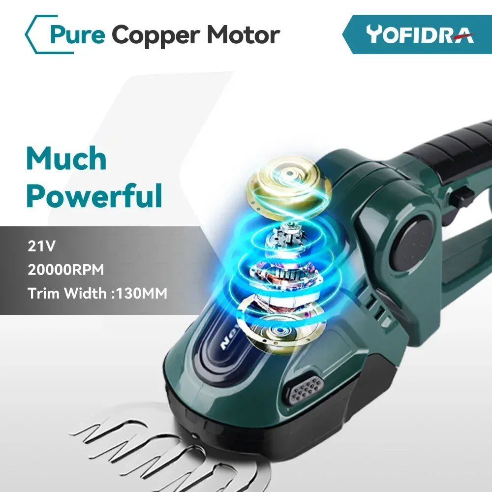 2in1 Electric Hedge Trimmer 20000rpm Household Lawn Mower Garden Scissors Grass Power Tool For Makita 18V Battery Pin