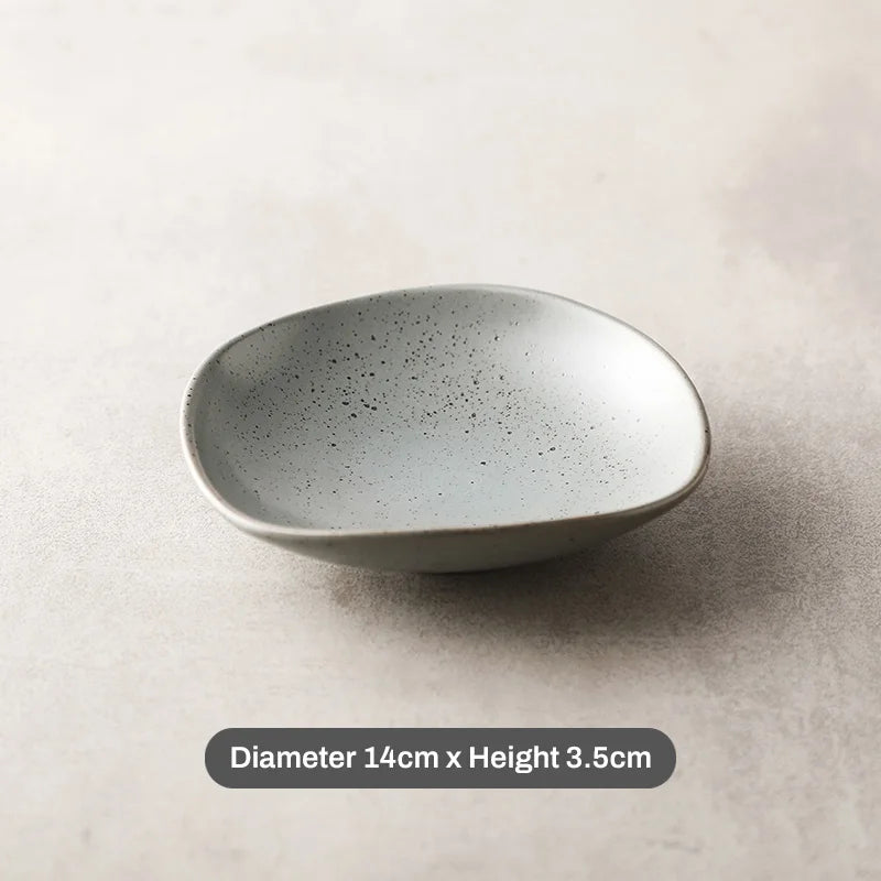 Japanese Retro Ceramic Bowl Serving Dish for Sushi Ramen Salad & Side Dishes Tableware for Home Kitchen Restaurant Decor Vintage