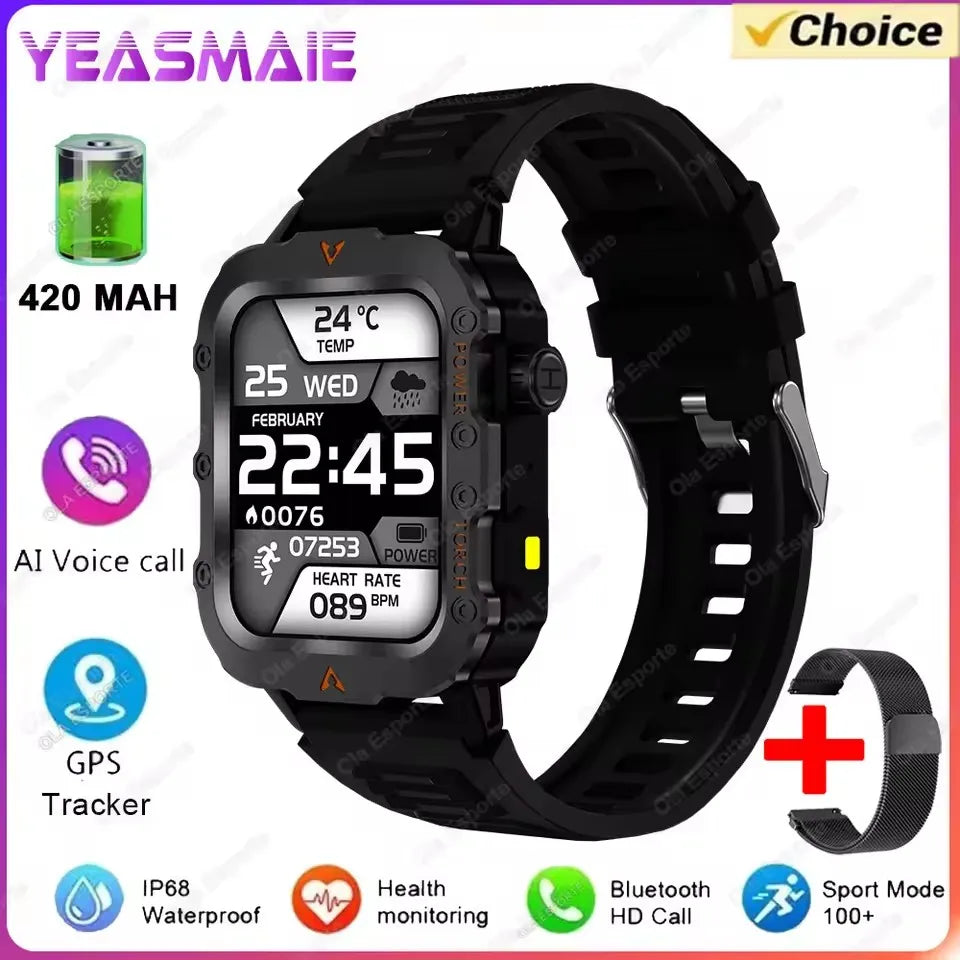 2025 New SmartWatch Men Outdoor GPS Sport Watches Heart Rate Sleep Waterproof Smart Watch IOS Android