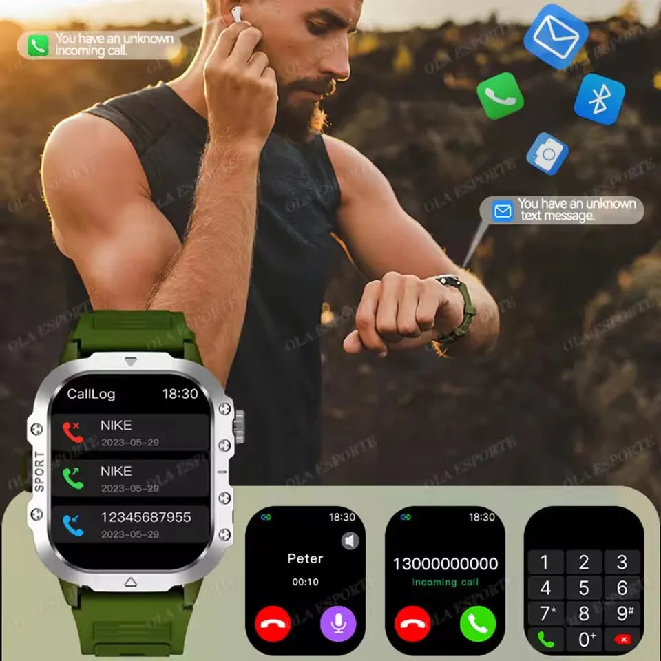 2025 New SmartWatch Men Outdoor GPS Sport Watches Heart Rate Sleep Waterproof Smart Watch IOS Android