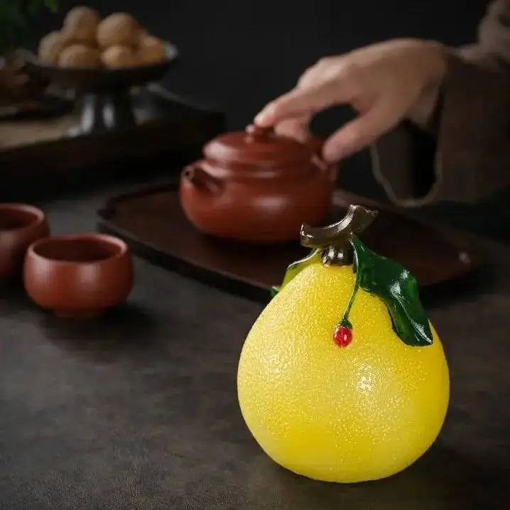 Tiktok Net Red Color Tea Pet Individuality Creativity Grapefruit Temptation Tea Ceremony Tea Tray Can Support Household Tea Room